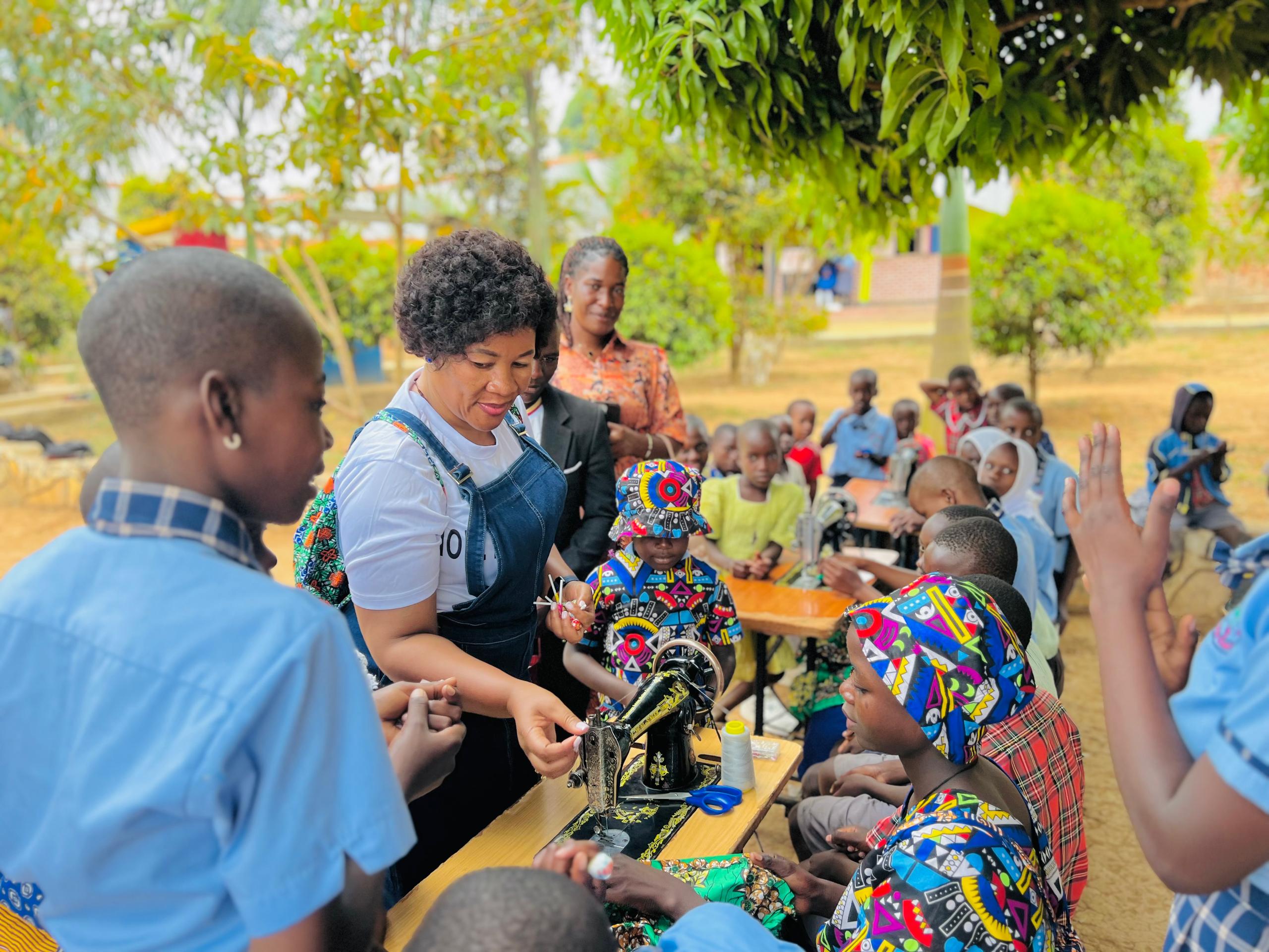 Nambooze amazed by Arise Samuel Primary School Bunjako skilling education